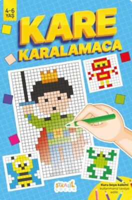 Kare Karalamaca - Çocuklar için Boyama ve Aktivite Kitabı - 1