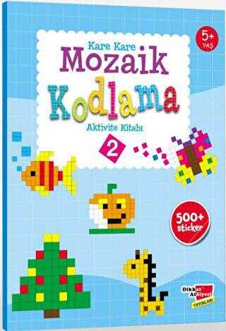 Sticker Okul Öncesi Kare Kare Mozaik Kodlama 2. Seviye - Dikkat Atölyesi Yayınları
