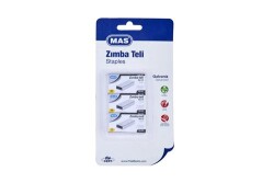 Mas 141 Kartelada Zımba Teli No:10 3Lü Blister - MAS Kırtasiye