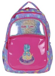 Kaukko Kids&Love Ananas Sırt Çantası Rugan Hologram - 6