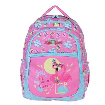 Kaukko Kids and Love Design Pink Flamingo Sırt Çantası - 6