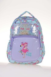 Kaukko Kids and Love Unicorn Sırt Çantası Rugan - Pullu - Kaukko