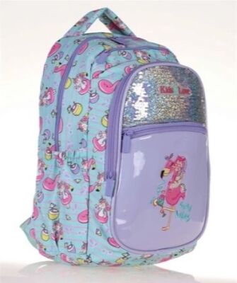 Kaukko Kids and Love Unicorn Sırt Çantası Rugan - Pullu - 5