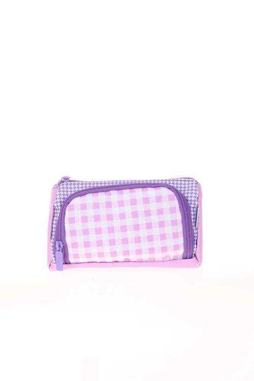 Kaukko Wichlight Plaid Kalem Çantası Plaid Lila K2453 - 3