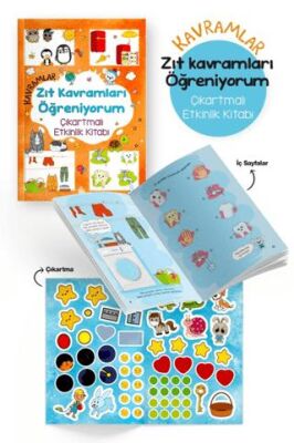 Kavramlar – Zıt Kavramları Öğreniyorum – Çıkartmalı Etkinlik Kitabı - 1