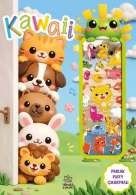 Kawaii - Puffy Parlak Çıkartmalı Boyama Kitabı - 1
