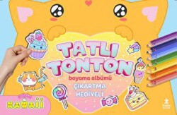 Kawaii Tatlı Tonton Çıkartma Hediyeli Boyama Albümü - Doğan Çocuk