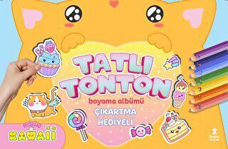 Kawaii Tatlı Tonton Çıkartma Hediyeli Boyama Albümü - 1