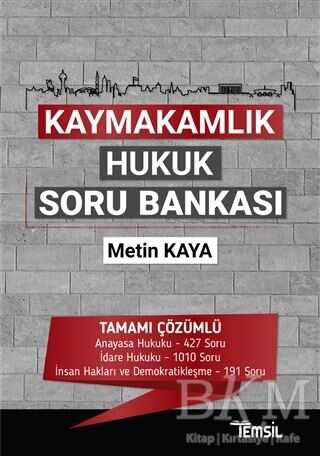 Temsil Kitap Kaymakamlık Hukuk Soru Bankası - Temsil Kitap