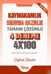 Temsil Kitap Kaymakamlık Sınavına Hazırlık Tamamı Çözümlü 4 Deneme - Temsil Kitap
