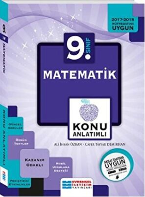 Evrensel İletişim Yayınları 9. Sınıf Matematik 1-2 Konu Anlatımlı 2 Kitap Takım - 1