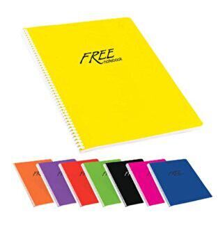 Keskin Color A4 100 Yaprak Düz Plastik Kapak Free Defter - 1