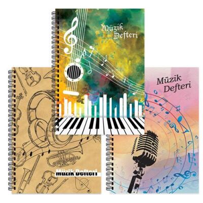A4 40 Yaprak Spiralli Müzik Defteri Keskin Color - 1