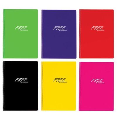 Free A4 60 Yaprak Kareli Plastik Kapak Defter Keskin Color - 1