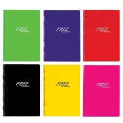 Free A4 60 Yaprak Kareli Plastik Kapak Defter Keskin Color - 2