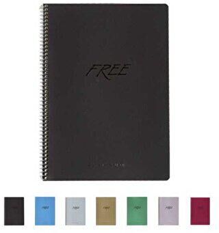 Free Platinum A4 80 Yaprak Düz Plastik Kapak Defter Keskin Color - 1