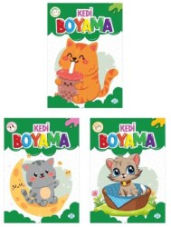 Kedi Boyama Seti 3 Kitap - Dokuz Çocuk
