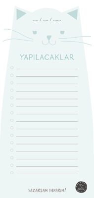 Kedili Yapılacaklar - Bloknot - 1