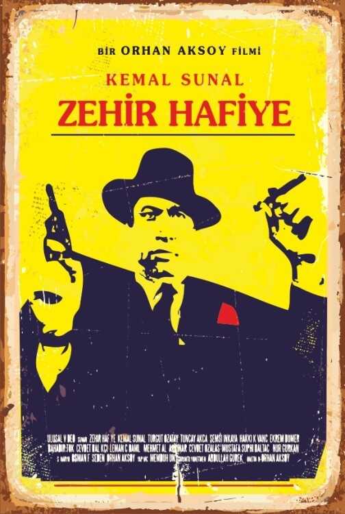 Kemal Sunal Zehir Hafiye Yeşilçam Retro Vintage Ahşap Poster