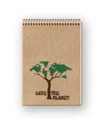 Keskin 07x10 80 Yaprak Planet Düz Spiralli Bloknot - Keskin Color