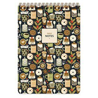 Keskin 17x24 72 Yaprak Çizgili Spiralli Bloknot - Kahve - 1