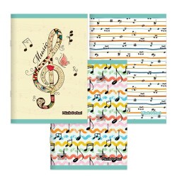 Keskin A4 32 Yp. Tel Dik. Karton Kapak Muzik Defteri - Keskin Color