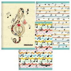 Keskin A4 32 Yp. Tel Dik. Karton Kapak Muzik Defteri - Keskin Color