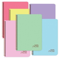 Keskin A4 96 Yaprak Kareli PP Kapak Spiralli Pastel Show Defter - Keskin Color