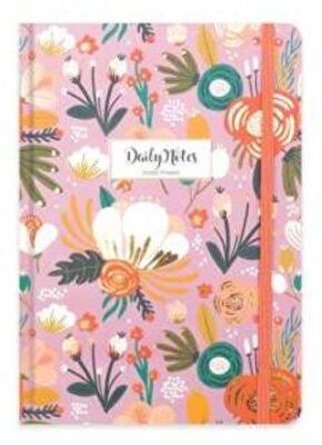 Keskin A5 80 Yaprak Düz Sert Kapak Ciltli Daily Notes Garden Flowers -Lila 410265-99 - 1
