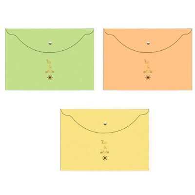 Keskin Color 120771 Pastel Glitter A4 Çıtçıtlı Dosya Plastik - 1