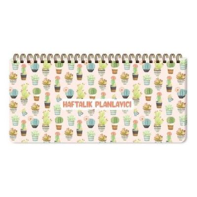 Keskin Color 13X27 Spiralli Planner - Cactus 2022 - 1
