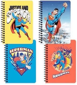 Keskin Color 140400-16 Superman A6 80 Yaprak Çizgili Spiralli Bloknot - 1