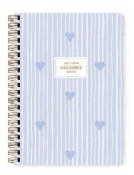 Keskin Color 2025-2026 16x23 Spiralli Akademik Ajanda - Mavi Kalp - 2