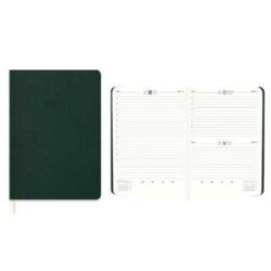 Keskin Color 2026 - 14x20 Günlük Termo Deri Ajanda - Yeşil - Keskin Color