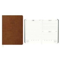 Keskin Color 2026 - 16x24 Günlük Termo Deri Ajanda - Kahverengi - Keskin Color