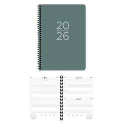 Keskin Color 2026 - 17x24 Spiralli Günlük Ajanda - Yeşil - Keskin Color