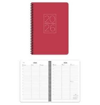 Keskin Color 2026 - 17x24 Spiralli Haftalık Ajanda - Kırmızı - 1