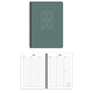 Keskin Color 2026 - 20x28 Spiralli Haftalık Ajanda - Yeşil - 1