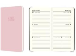 Keskin Color 2026 - 8x16 Ciltli Haftalık Cep Ajandası - Pembe - Keskin Color