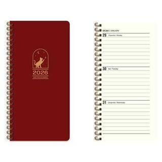 Keskin Color 2026 - 8x16 Haftalık Spiralli Cep Ajandası - Bordo - 1