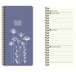 Keskin Color 2026 - 8x16 Haftalık Spiralli Cep Ajandası - Lavanta - Keskin Color