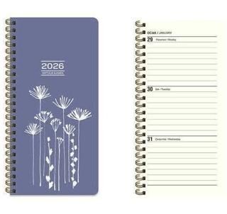 Keskin Color 2026 - 8x16 Haftalık Spiralli Cep Ajandası - Lavanta - 1