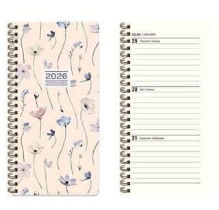 Keskin Color 2026 - 8x16 Haftalık Spiralli Cep Ajandası - Pastel - 1