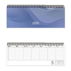Keskin Color 2026 - AJ - 65 12x33,5 Spiralli Haftalık Masa Ajandası - Mavi - Keskin Color