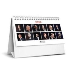 Keskin Color 2026 - MTK - 820 Karton Üçgen Masa Takvim - Atatürk - Keskin Color