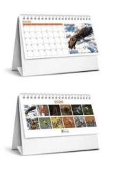 Keskin Color 2026 - MTK - 824 Karton Üçgen Masa Takvim - Kuşlar - Keskin Color