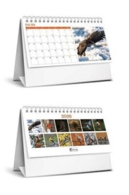 Keskin Color 2026 - MTK - 824 Karton Üçgen Masa Takvim - Kuşlar - 1