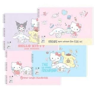 Keskin Color 300215-13 Hello Kitty and Friends 25x35 15 Yaprak Spiralli Resim Defteri - 1