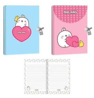 Keskin Color 310210 Molang 14x20 80 Yaprak Kilitli Hatıra Defteri - 1