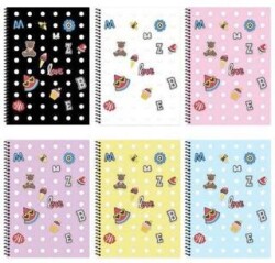 Keskin Color 323242-99 A4 80 Yaprak Kareli PP Kapak Spiralli Fun Defter - Keskin Color